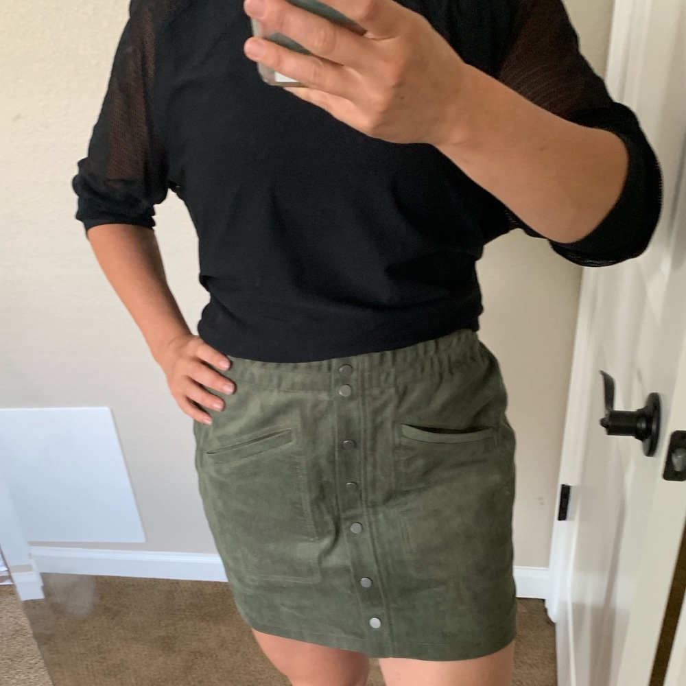 BCBG MAXAzria suede skirt